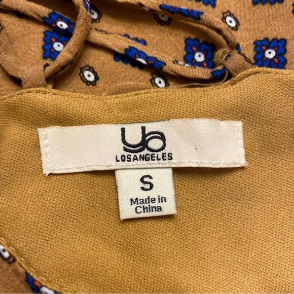 Ya Los Angeles boho lined mini dress w criss cross back detail. Women's size S - Picture 7 of 7